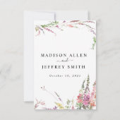 Carte RSVP de mariage Fleur sauvage Spring Meadow (Dos)