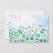 Carte RSVP de mariage Fleur sauvage Watercolor (Dos)