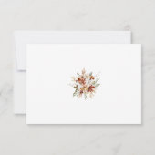 Carte RSVP de mariage fleuri sauvage (Dos)