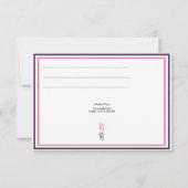 Carte RSVP de mariage floral (Dos)