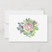 Carte RSVP de mariage floral (Dos)
