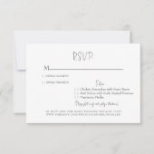 Carte RSVP de mariage floral blanc (Devant)