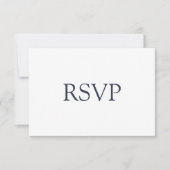 Carte RSVP de mariage floral bleu et blanc (Devant)