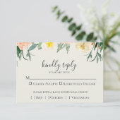 Carte RSVP de mariage floral de jardin (Debout devant)