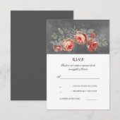 Carte RSVP de mariage floral et rustique (Devant / Derrière)