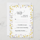 Carte RSVP de mariage floral rustique personnalisé (Devant)