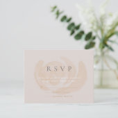 Carte RSVP de mariage floral subtile (Debout devant)