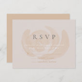 Carte RSVP de mariage floral subtile (Devant / Derrière)