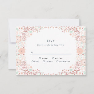 Carte RSVP de mariage floral Whirlwind