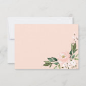 Carte RSVP de mariage géométrique rose flou (Dos)