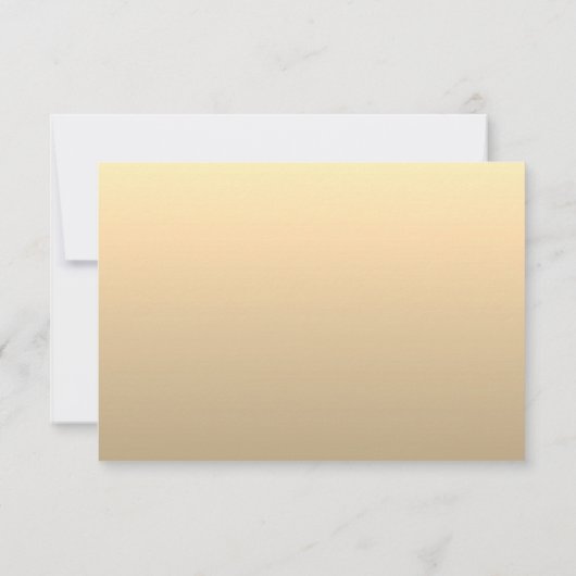 Carte RSVP de mariage Gold double fonction avec co (Dos)