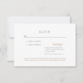 Carte RSVP de mariage Gold & Grey (Devant)
