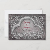 Carte RSVP de mariage gothique (Devant)