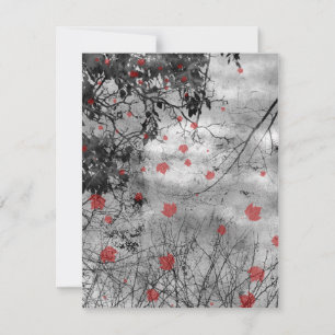 Carte RSVP de mariage gothique de jour