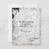 Carte RSVP de mariage gothique de jour (Dos)
