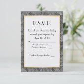Carte RSVP de mariage grecque (Debout devant)