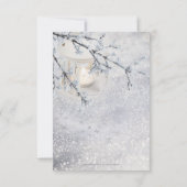 Carte RSVP de mariage hivernal à neige mousseuse (Dos)