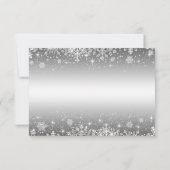 Carte RSVP de mariage hivernal mignonne (Dos)