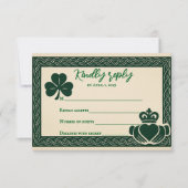 Carte RSVP de mariage irlandais (Devant)