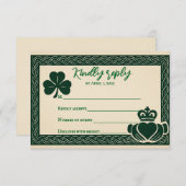 Carte RSVP de mariage irlandais (Devant / Derrière)