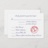 Carte Rsvp de mariage Janelle (Devant / Derrière)