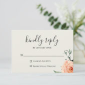 Carte RSVP de mariage Jardin De Fleurs (Debout devant)