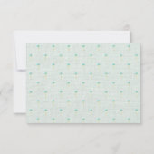 Carte RSVP de mariage jaune de la menthe florale A (Dos)