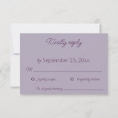 Carte RSVP de mariage Lilac (Devant)