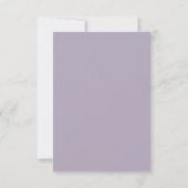 Carte RSVP de mariage Lilac (Dos)