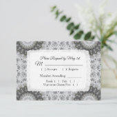 Carte RSVP de mariage Mandala (Debout devant)