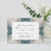 Carte RSVP de mariage Mandala (Debout devant)