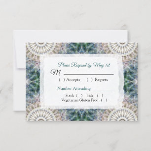 Carte RSVP de mariage Mandala