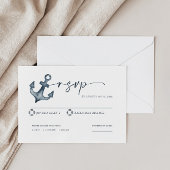 Carte RSVP de mariage maritime