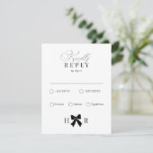 Carte RSVP de mariage minimal de la mâchoire (Debout devant)