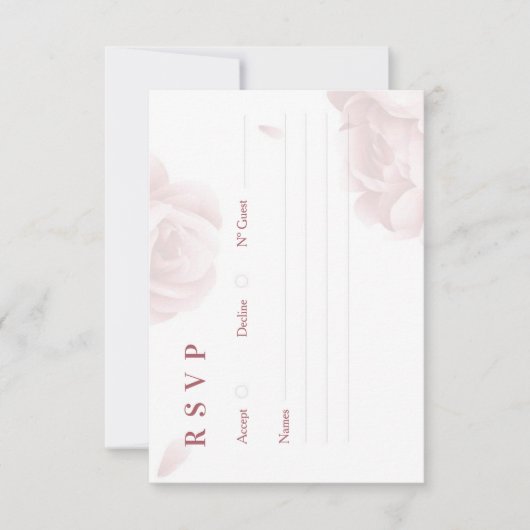 Carte RSVP de mariage minimal élégant (Devant)