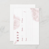 Carte RSVP de mariage minimal élégant (Devant / Derrière)