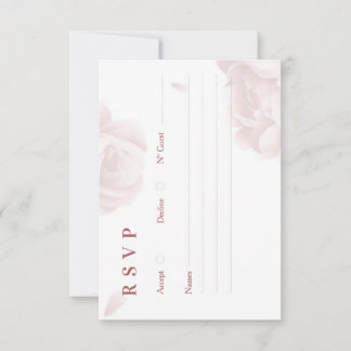 Carte RSVP de mariage minimal élégant