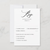 Carte RSVP de mariage minimal moderne (Devant)