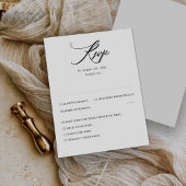 Carte RSVP de mariage minimal moderne