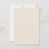 Carte RSVP de mariage minimal moderne beige (Dos)