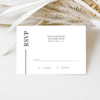Carte RSVP de mariage minimaliste Clean Line