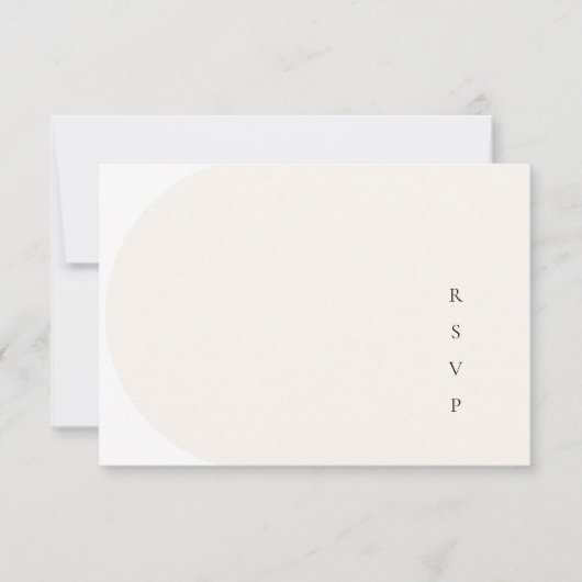 Carte RSVP de mariage minimaliste d'arc moderne (Devant)