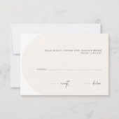 Carte RSVP de mariage minimaliste d'arc moderne (Dos)