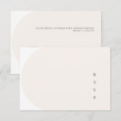 Carte RSVP de mariage minimaliste d'arc moderne (Devant / Derrière)