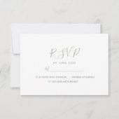 Carte RSVP de mariage minimaliste simple (Devant)