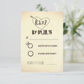 carte RSVP de mariage moderne (Debout devant)