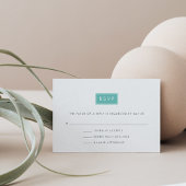 Carte RSVP de mariage moderne | Pool