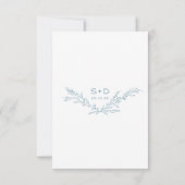 Carte RSVP de mariage monogramme minimaliste (Dos)