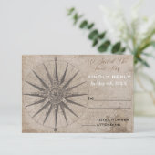 Carte RSVP de mariage Nautical Ocean Yacht (Debout devant)