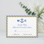 Carte RSVP de mariage nautique (Debout devant)